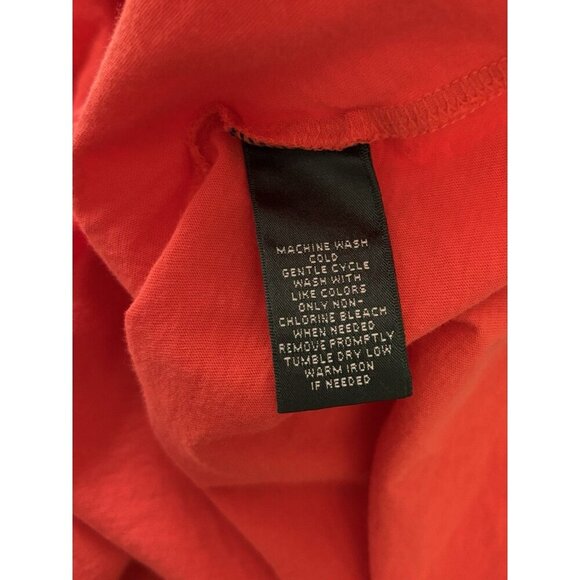 LAUREN Ralph Lauren Orange Sleeveless Maxi Dress Size Medium Crochet Belted - Picture 8 of 8